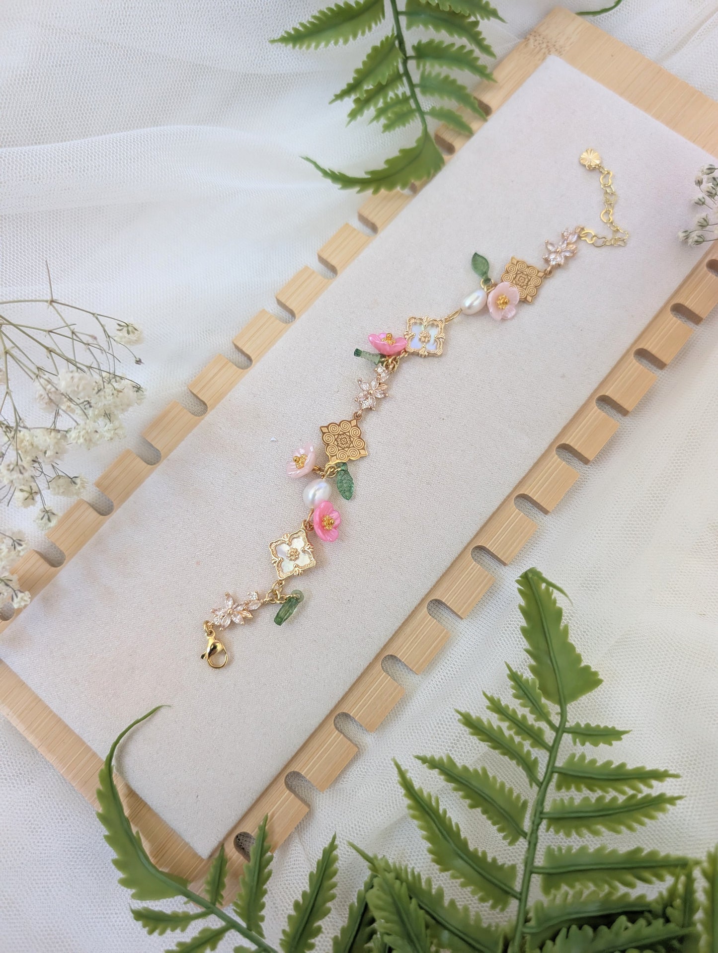 Ethereal Vintage Shell Bracelet