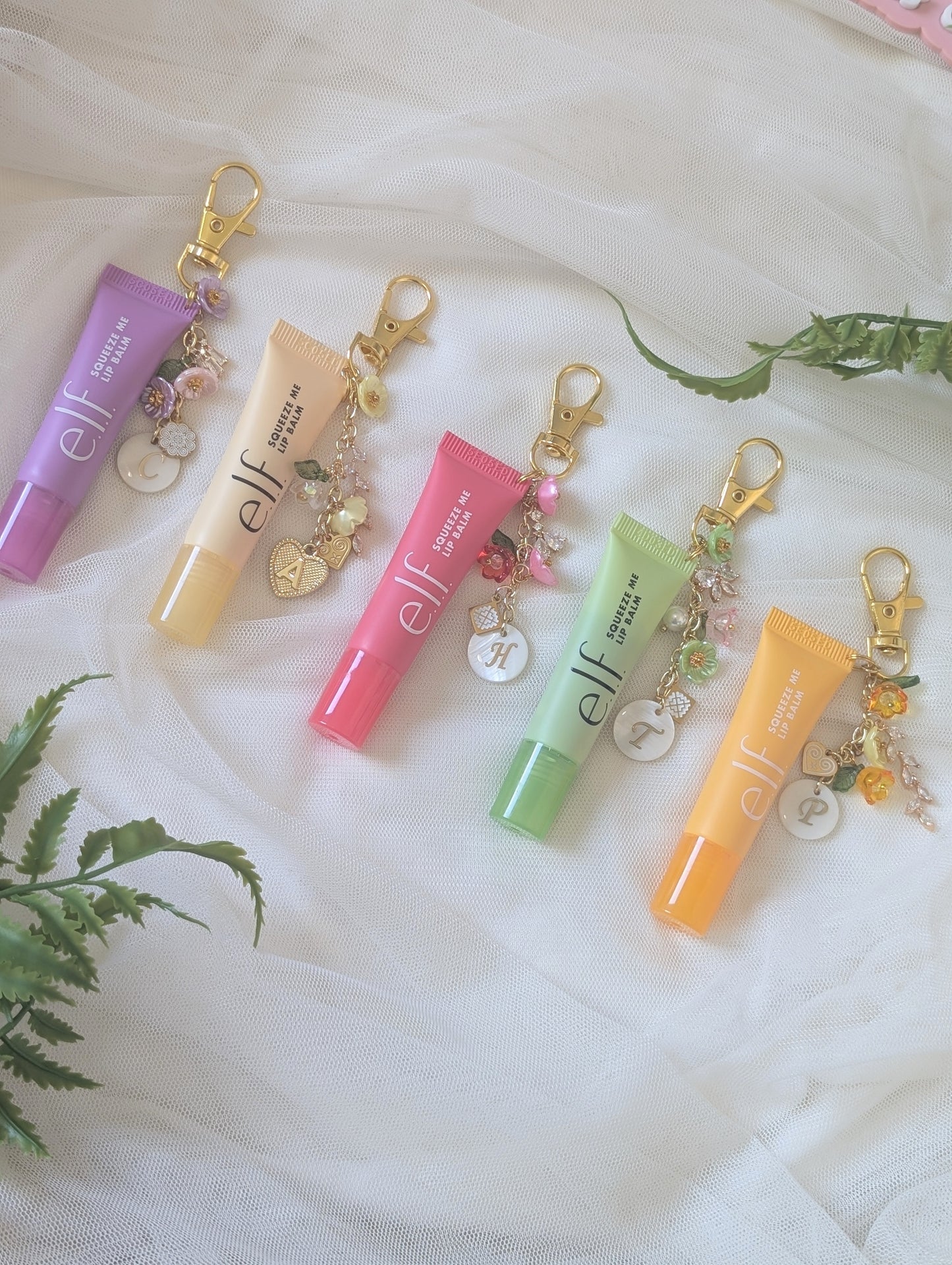 Yellow Vanilla Lip Gloss Charm Keychain