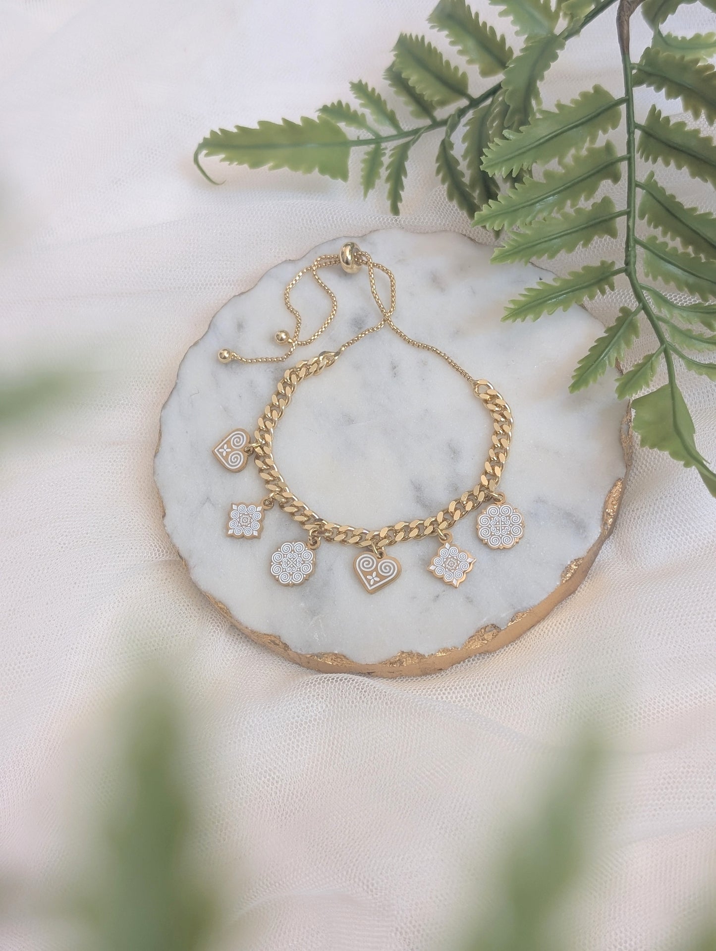 White Timeless Charm Bracelet