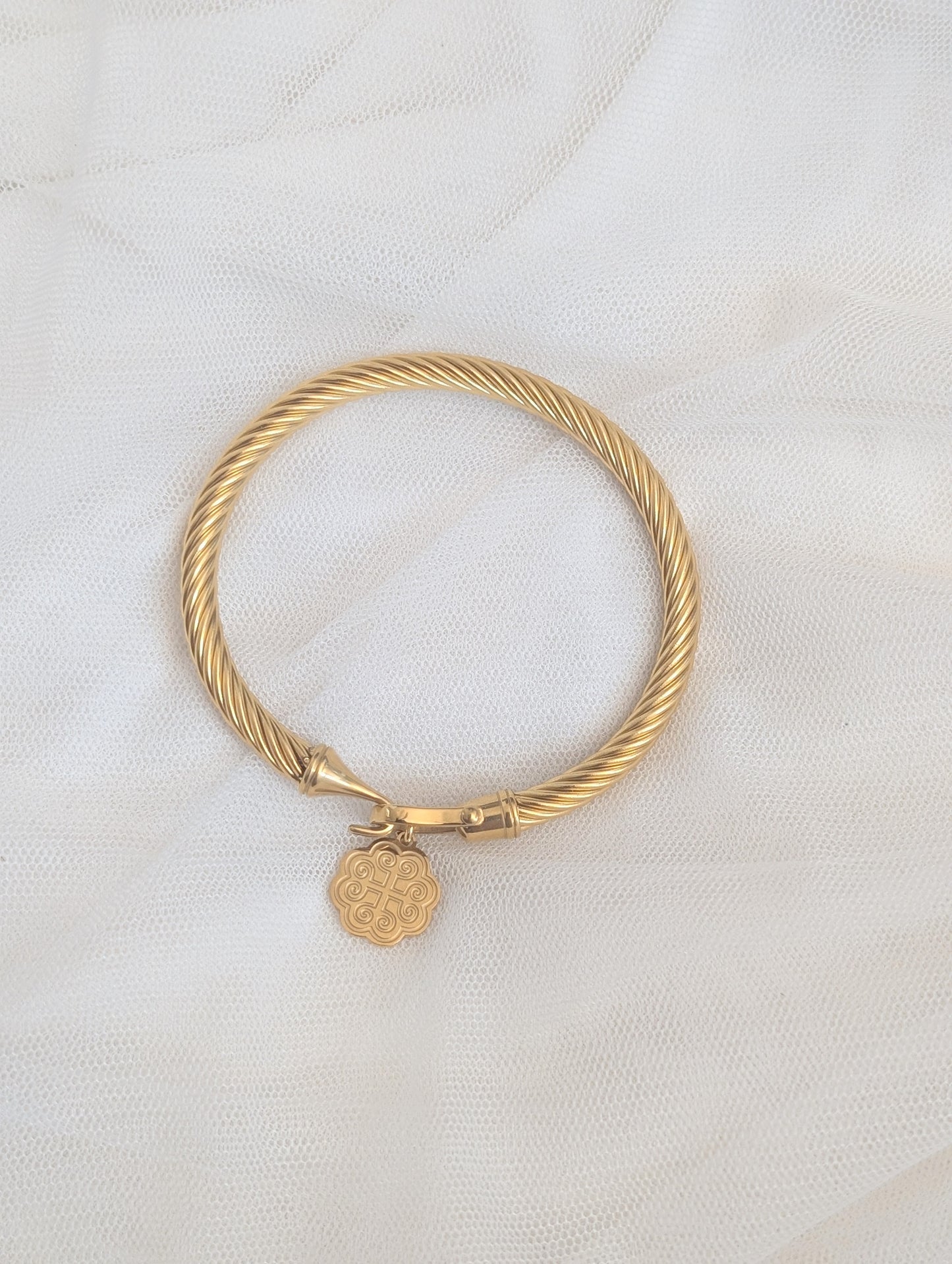Floral Simple Multi Use Bangle Bracelet