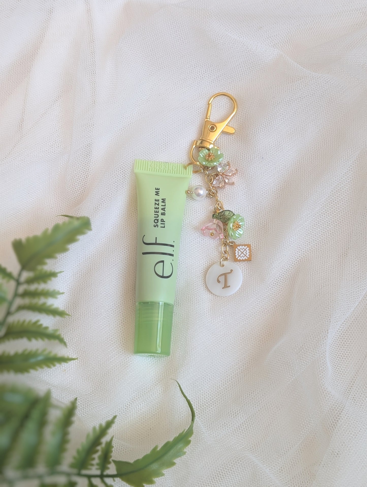 Green Honeydew Lip Gloss Charm Keychain