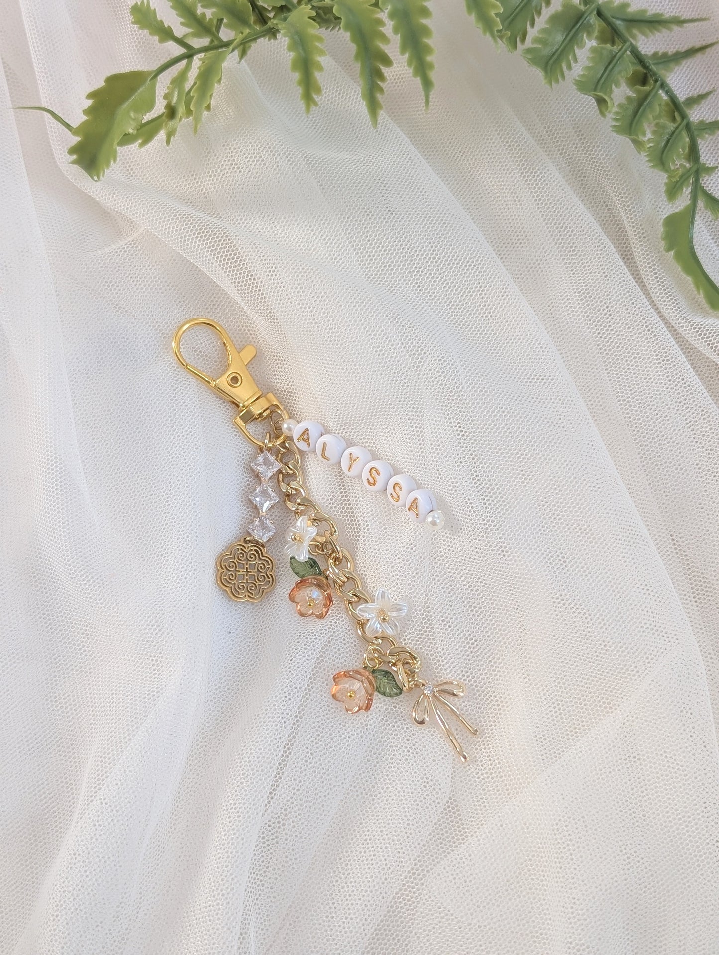 Name Keychain Hand Sanitizer Champagne Toast