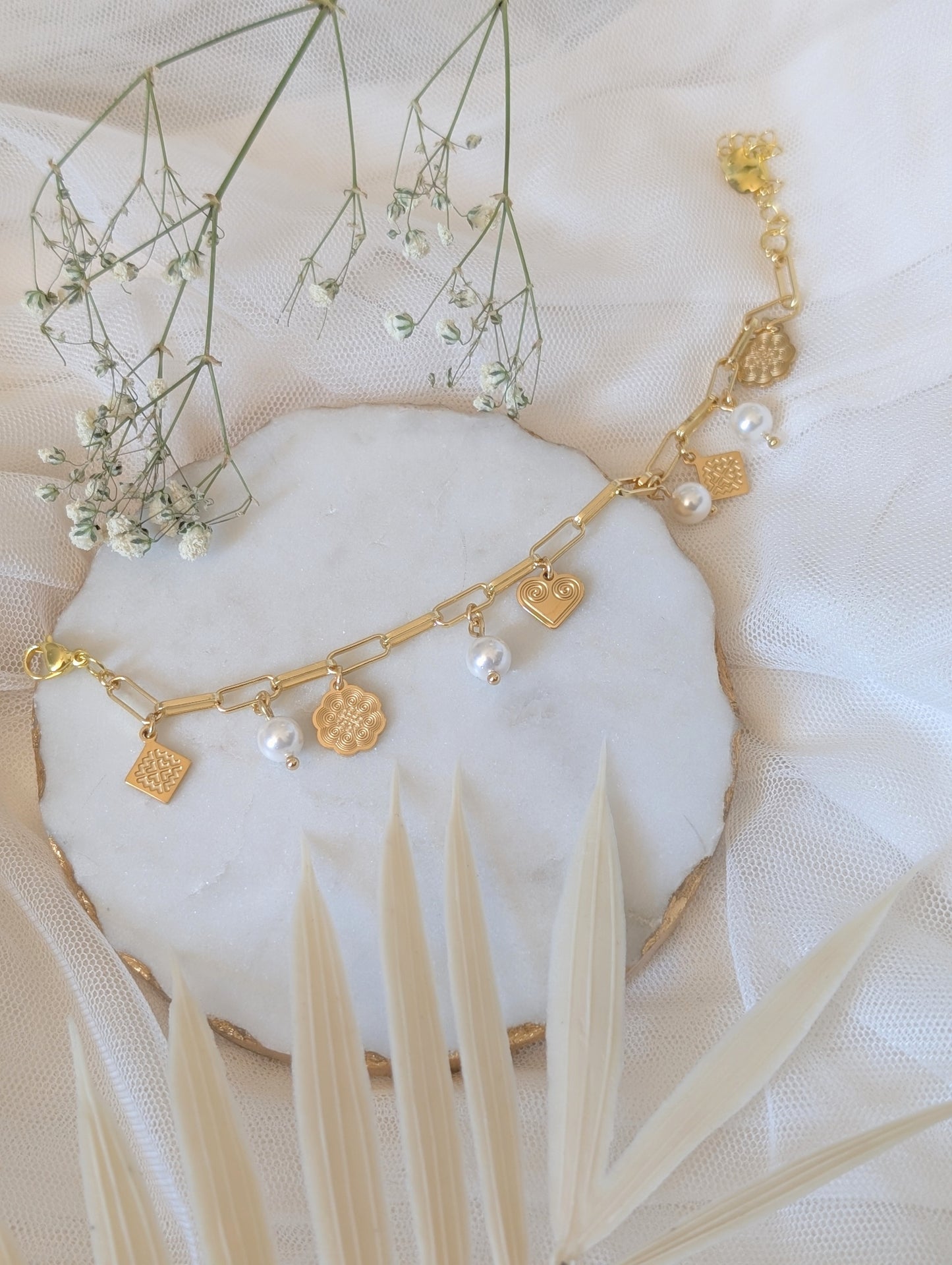 Pearl Paperclip Charm Lover