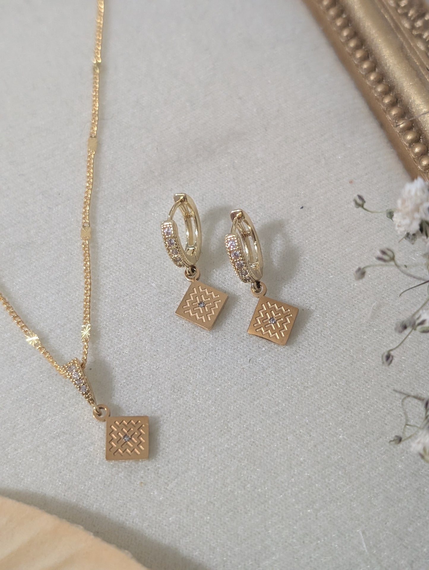 Paj Ntaub Gem Necklace