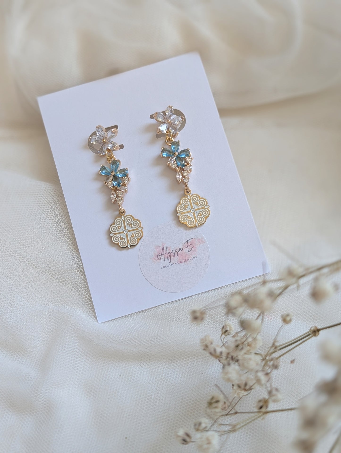 Something Blue Floral Earrings
