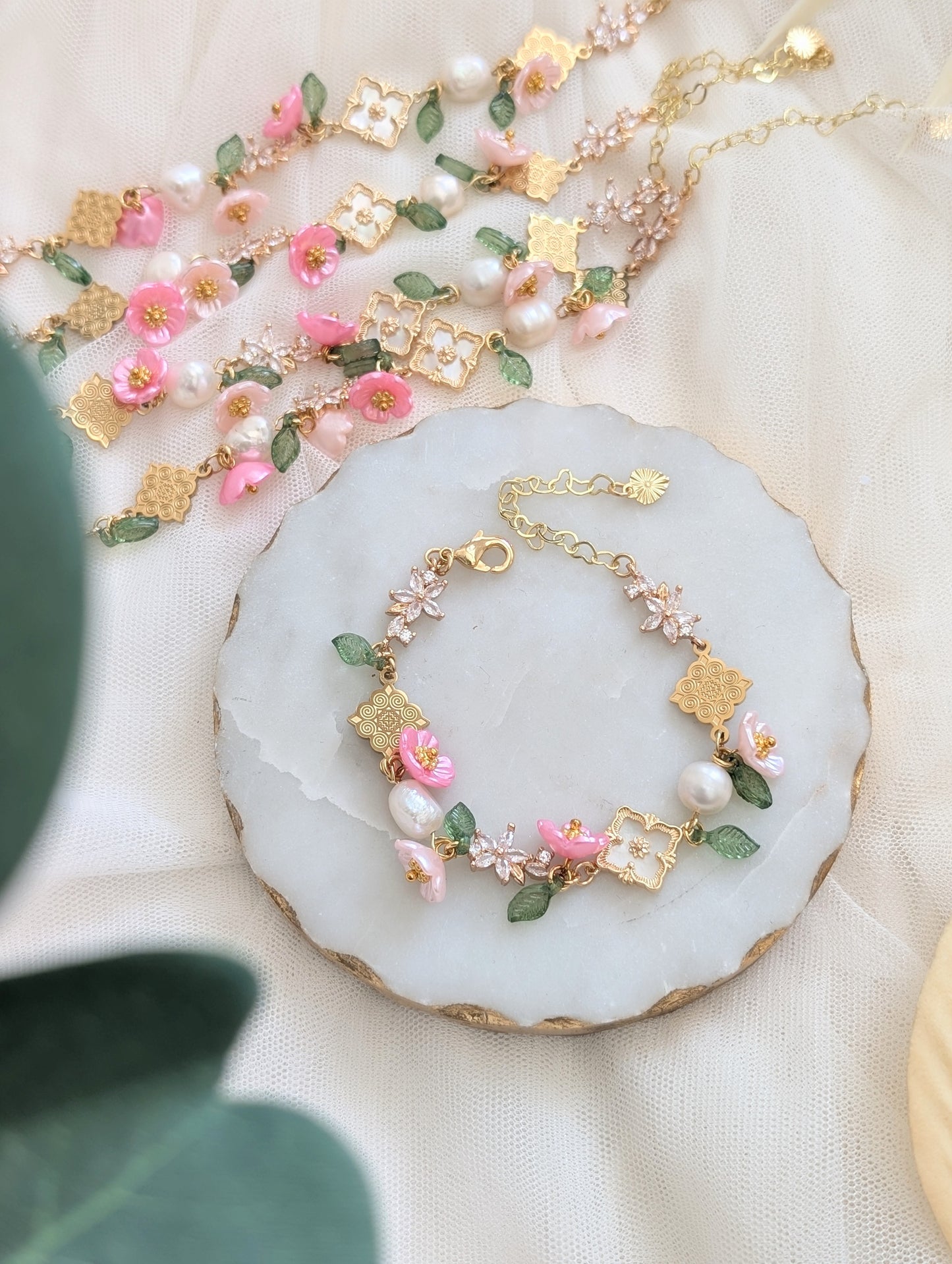 Ethereal Vintage Shell Bracelet