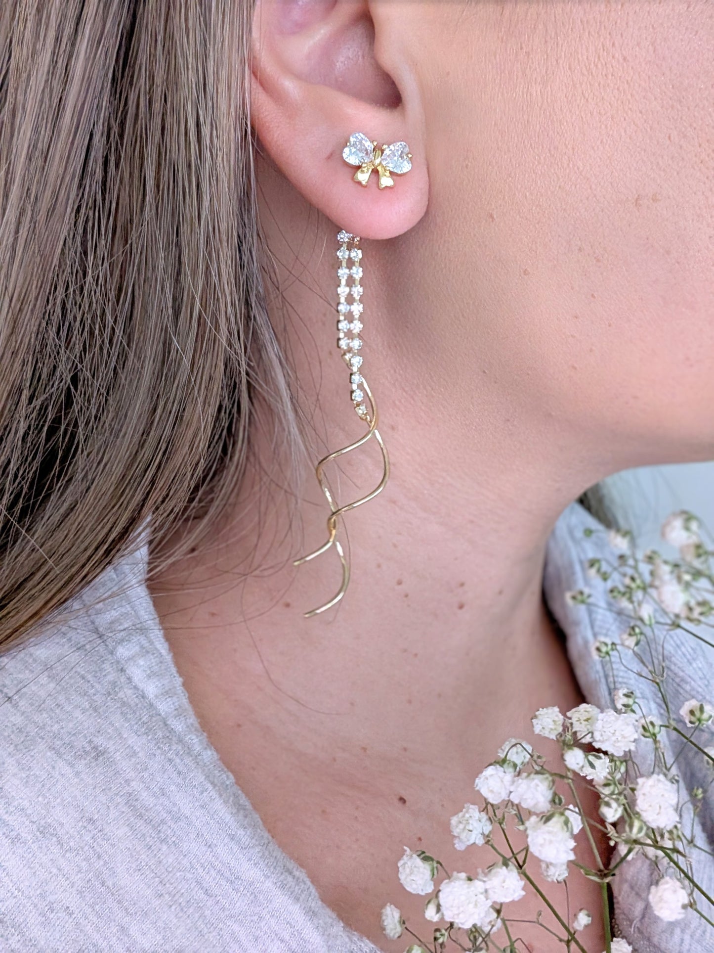 Ribbon and Radiance Jacket Earrings