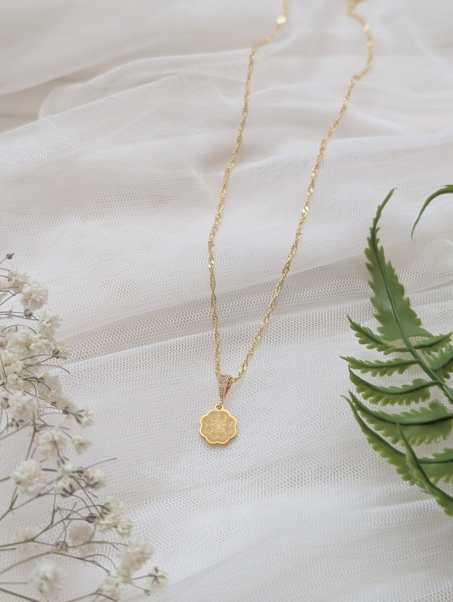 Micro Elephant Print Necklace