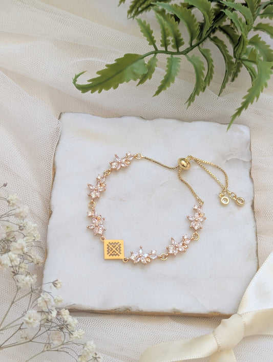 Paj Ntaub Crystal Bracelet