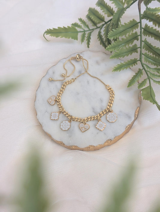 White Timeless Charm Bracelet