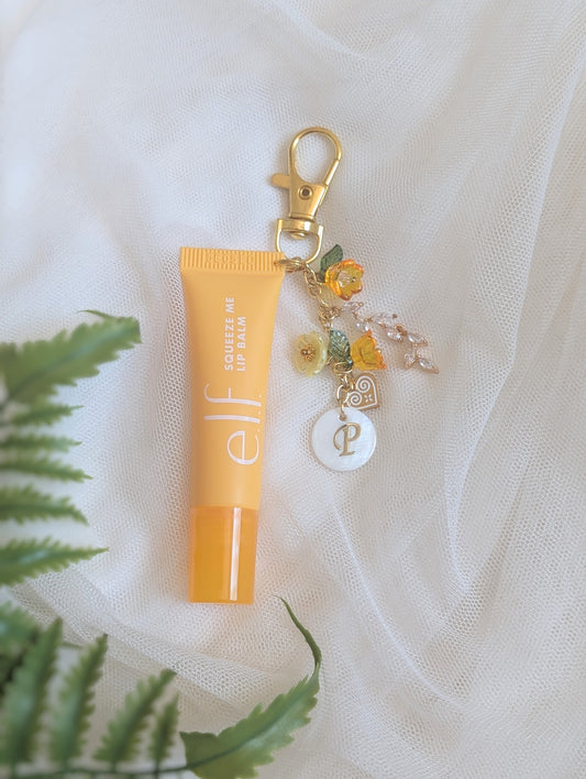 Orange Mango Lip Gloss Charm Keychain