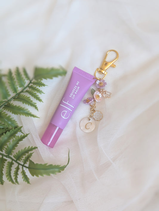 Purple Grape Lip Gloss Charm Keychain