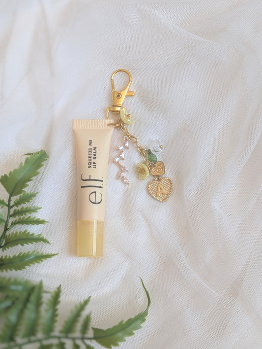 Yellow Vanilla Lip Gloss Charm Keychain