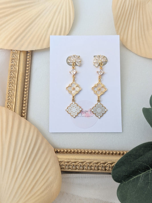 Vintage Pearl Edit Floral Earrings