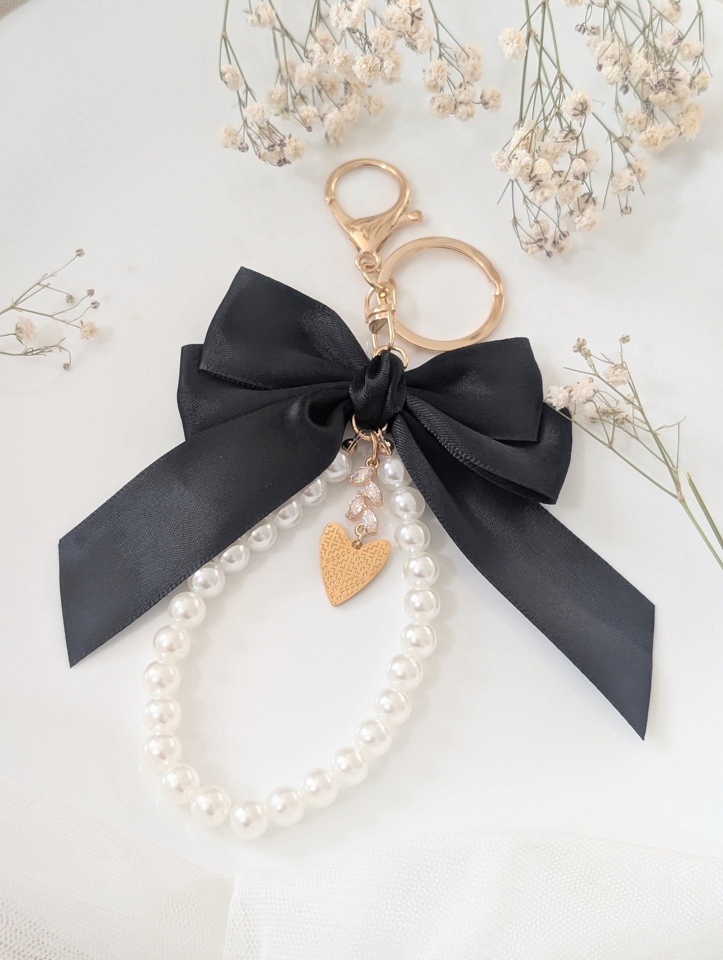 Black Luv Keychain Bag Charm