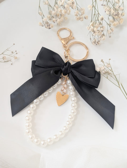 Black Luv Keychain Bag Charm