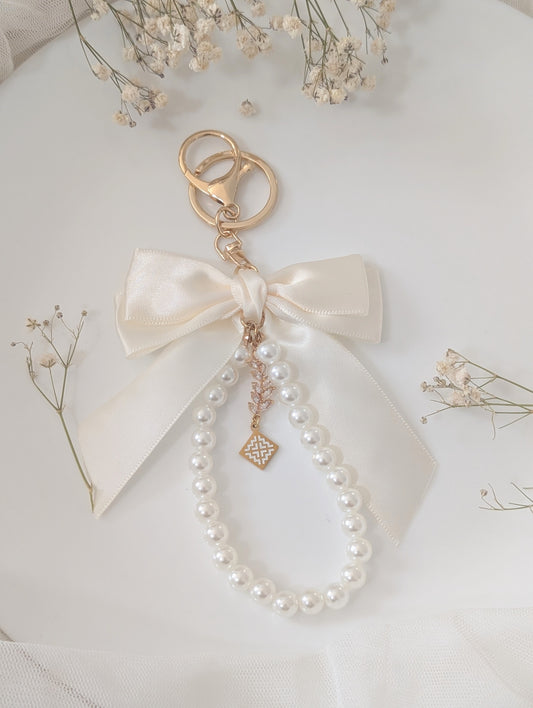 White Angel Keychain Bag Charm