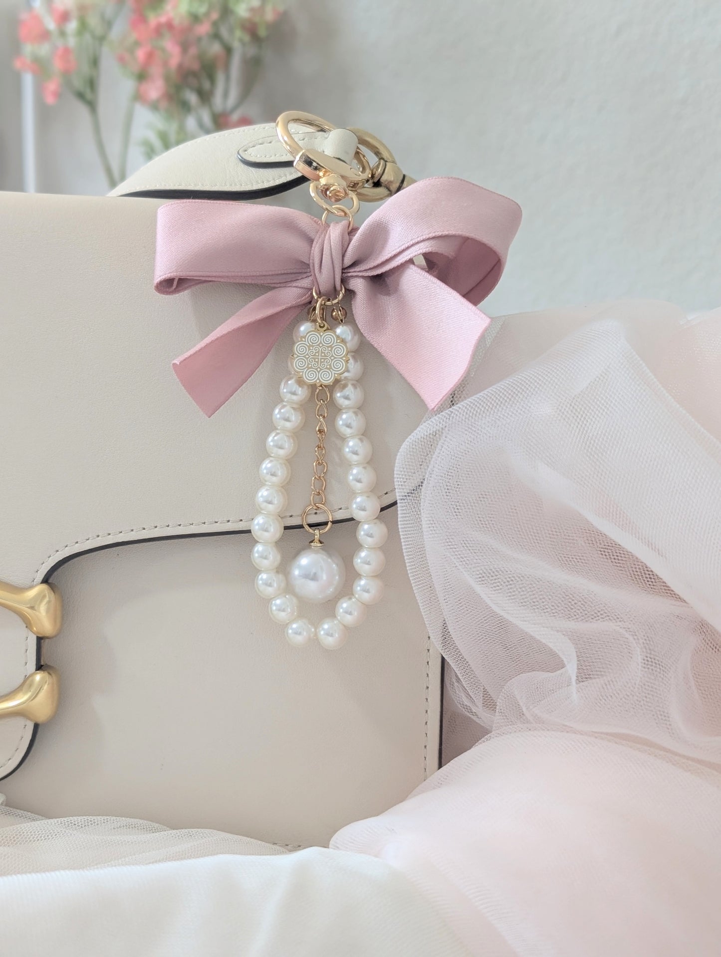 Pink Sweetheart Keychain Bag Charm