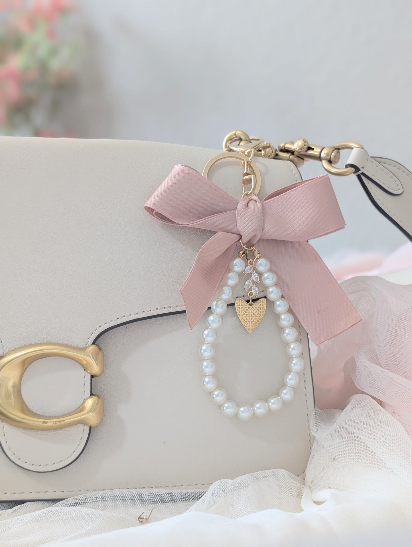 Pink Luv Keychain Bag Charm