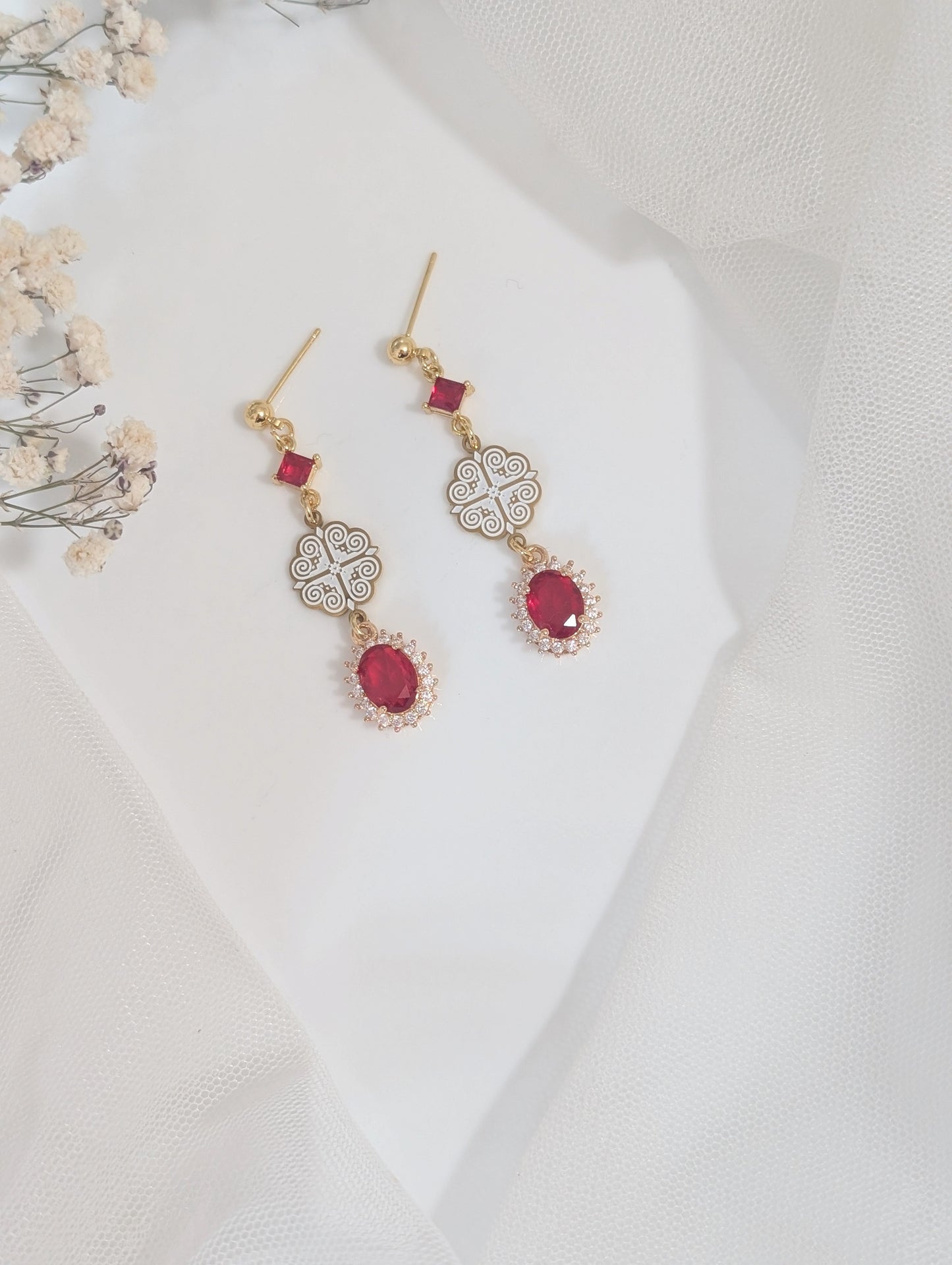 Red Cupid Earrings