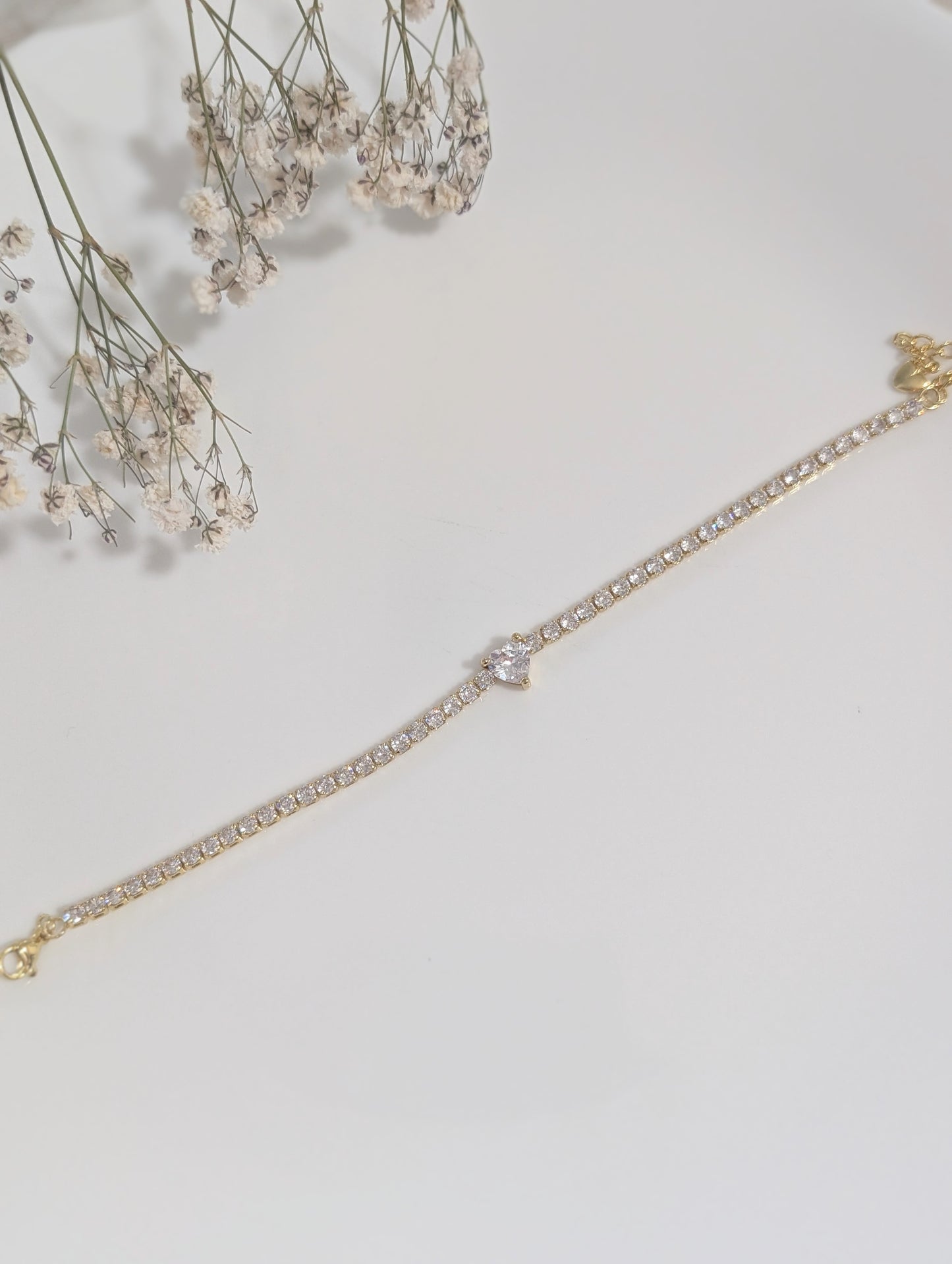 Cupid's Diamond Heart Bracelet