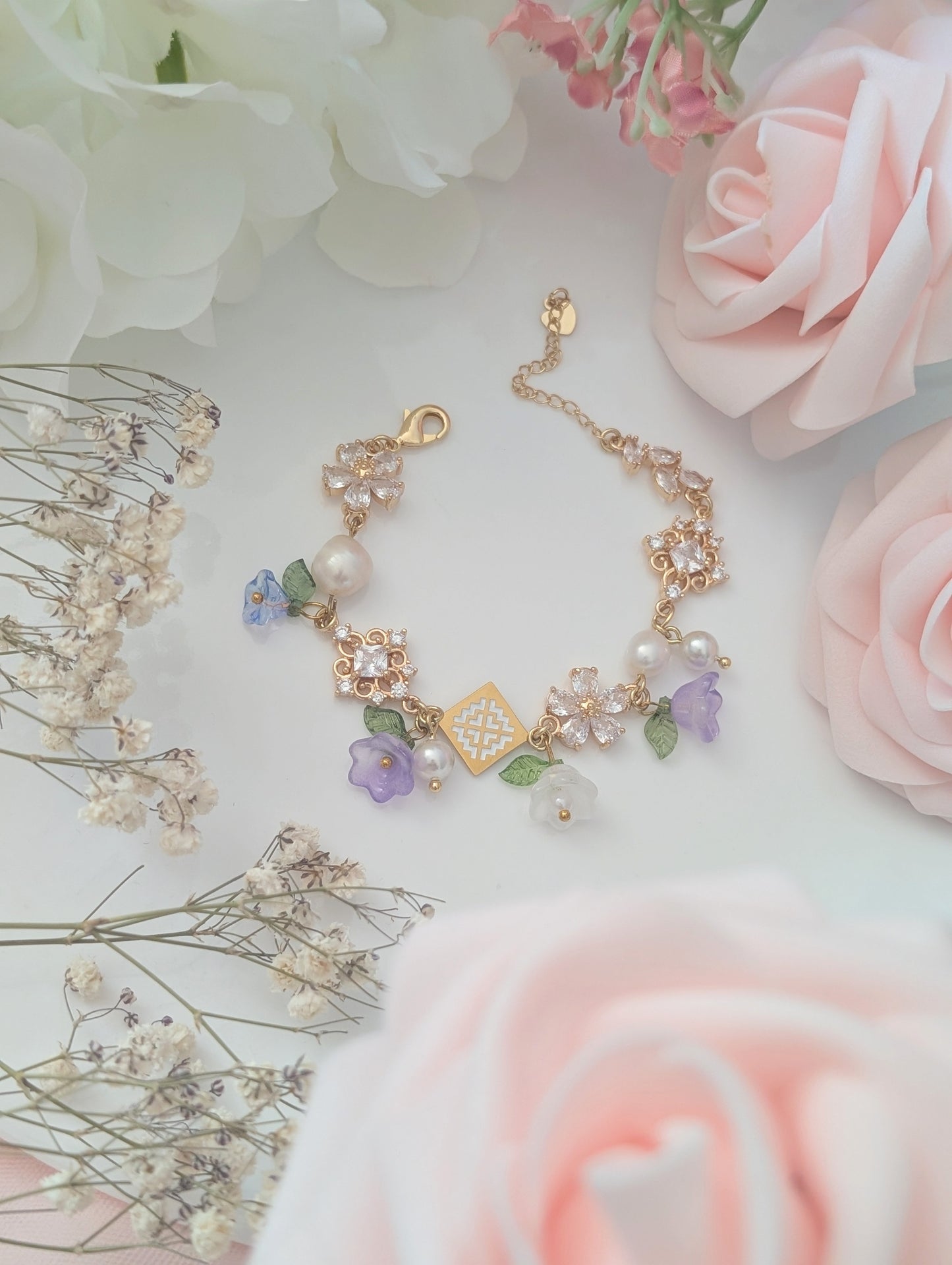 Lavender Whisper Floral Bracelet