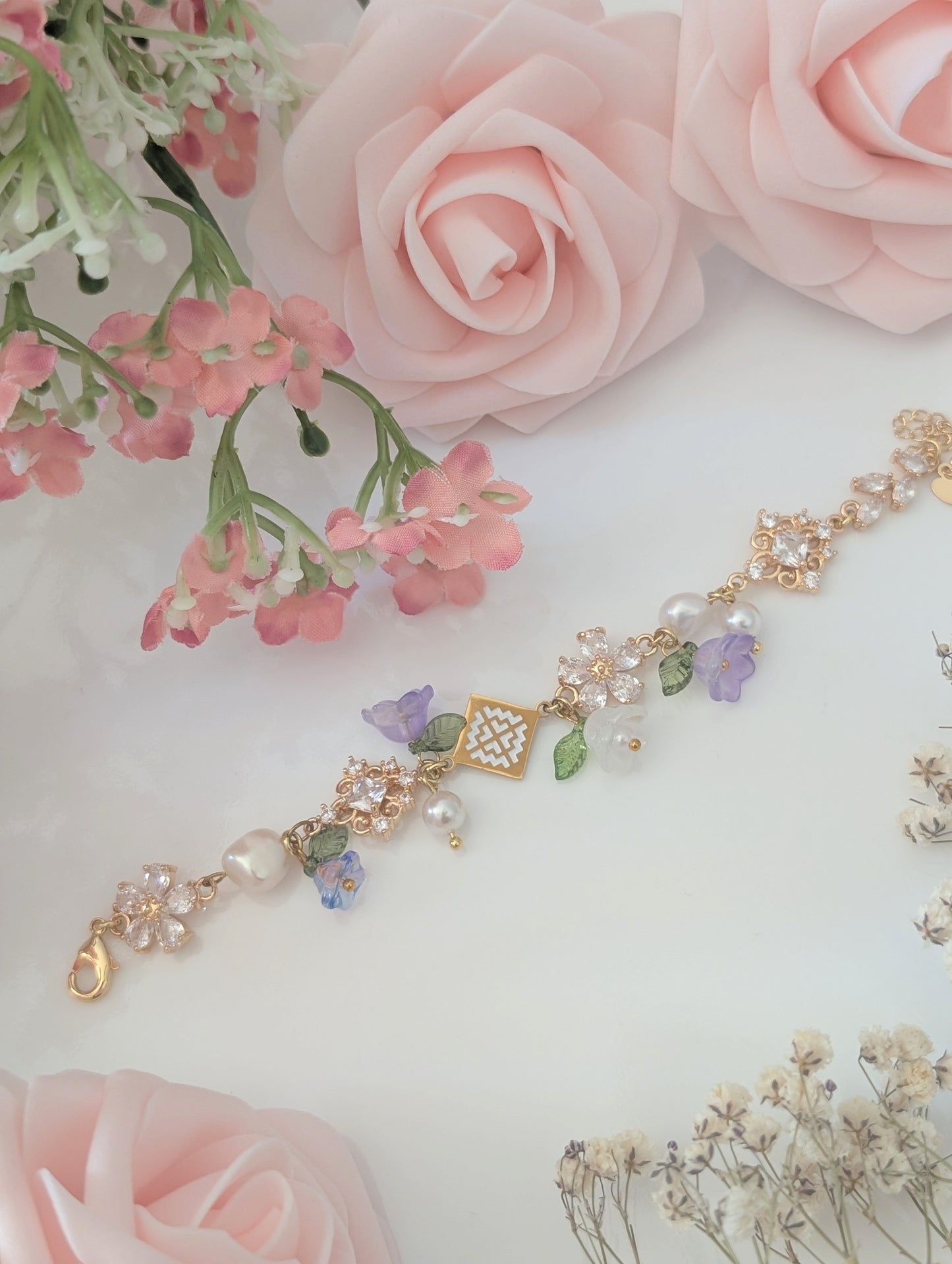 Lavender Whisper Floral Bracelet