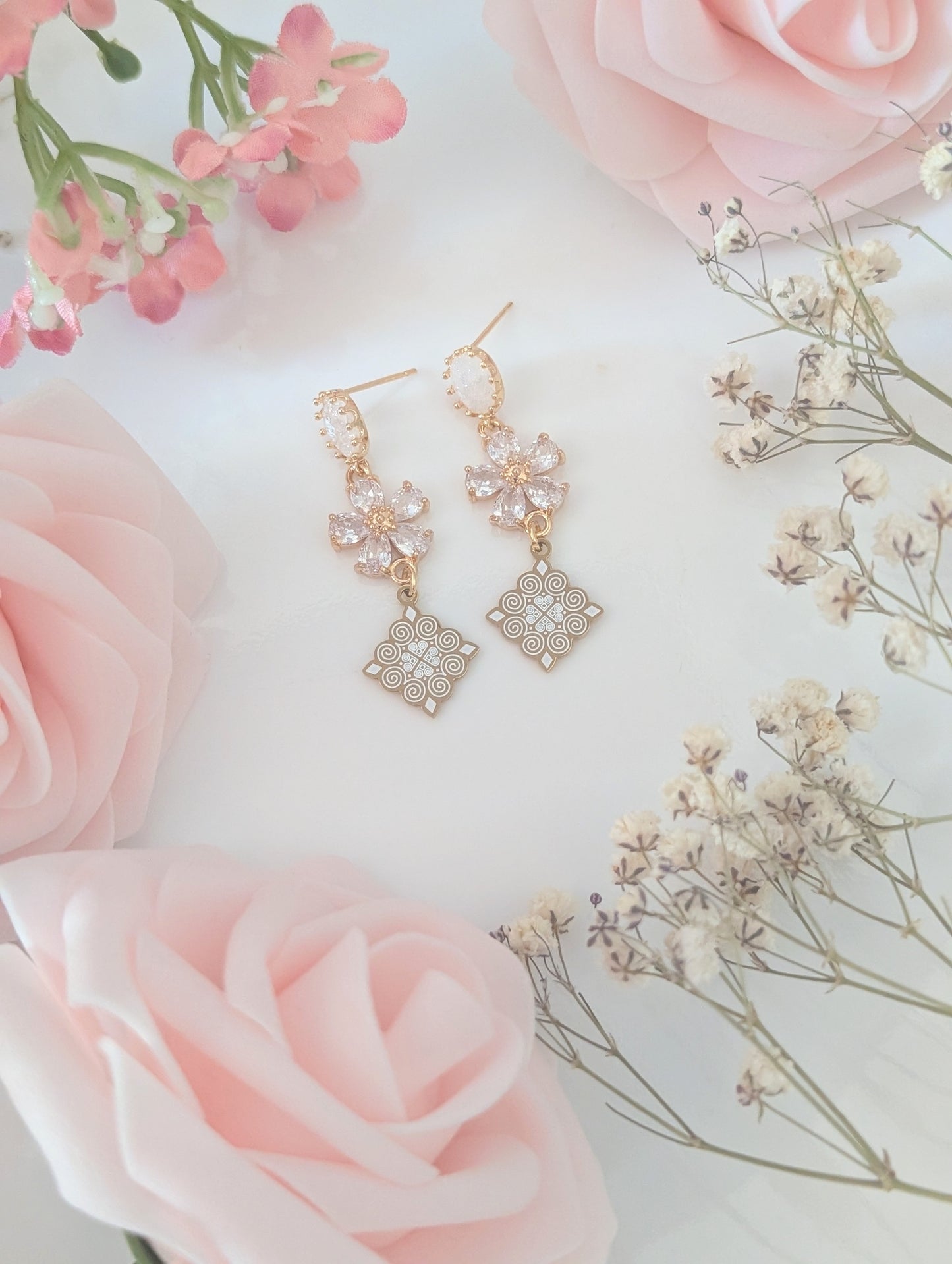 Blush Petal Earrings