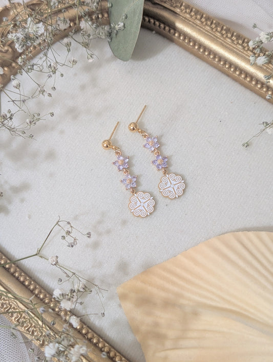 Lilac Flower Earrings