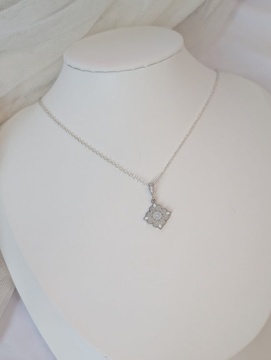 Silver Diamond Necklace