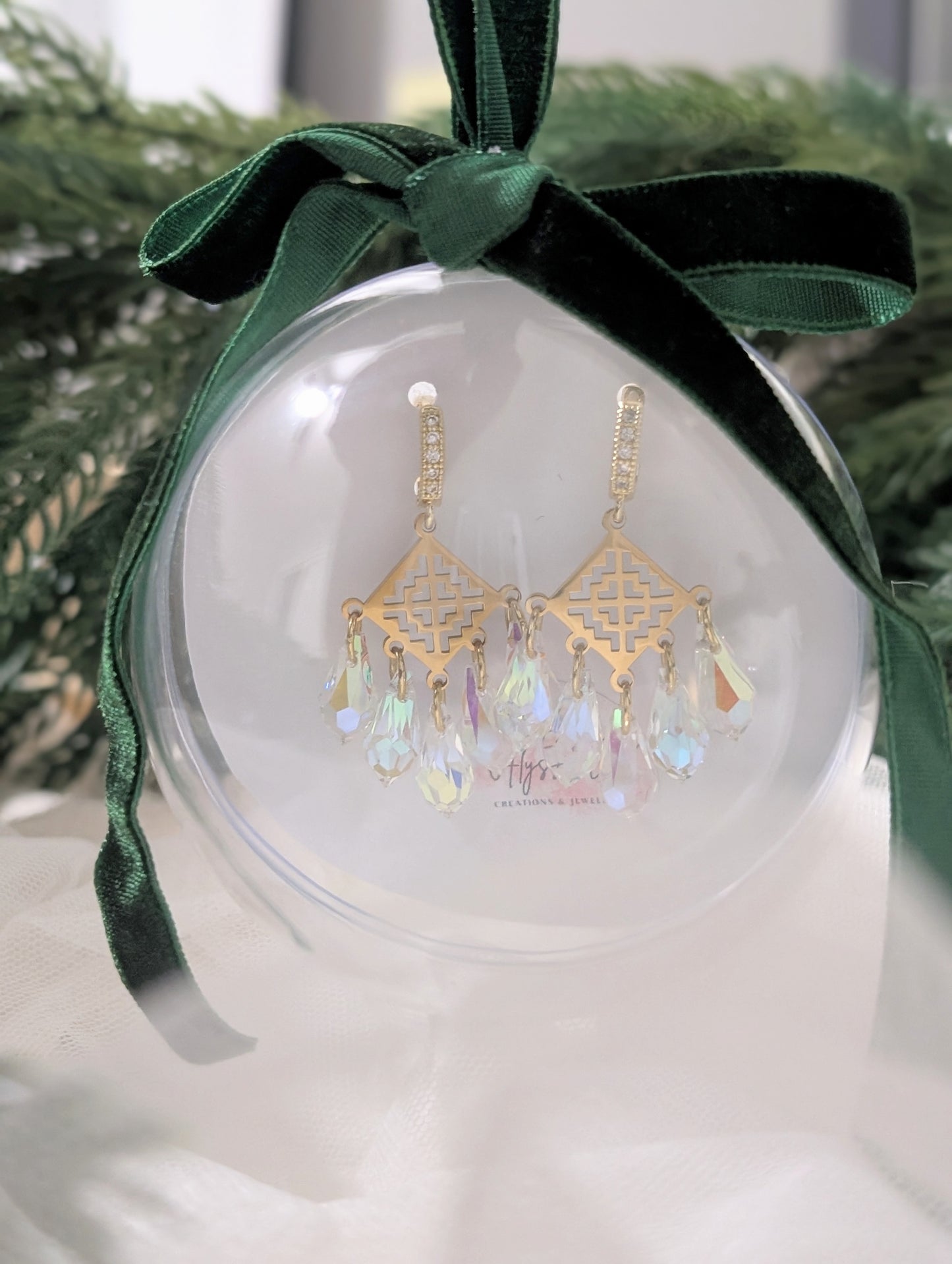 Holiday Halo Ornament Earrings