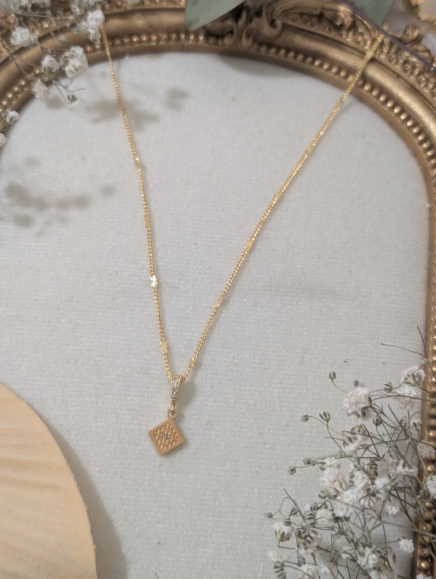 Paj Ntaub Gem Necklace