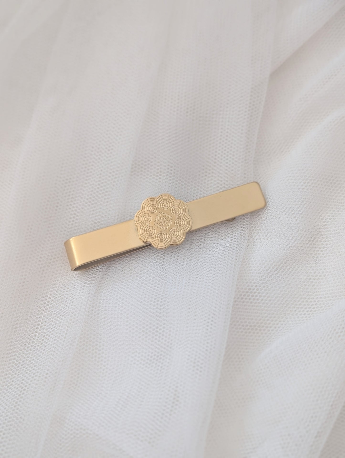Gold Elephant Foot Men's Tie Clip