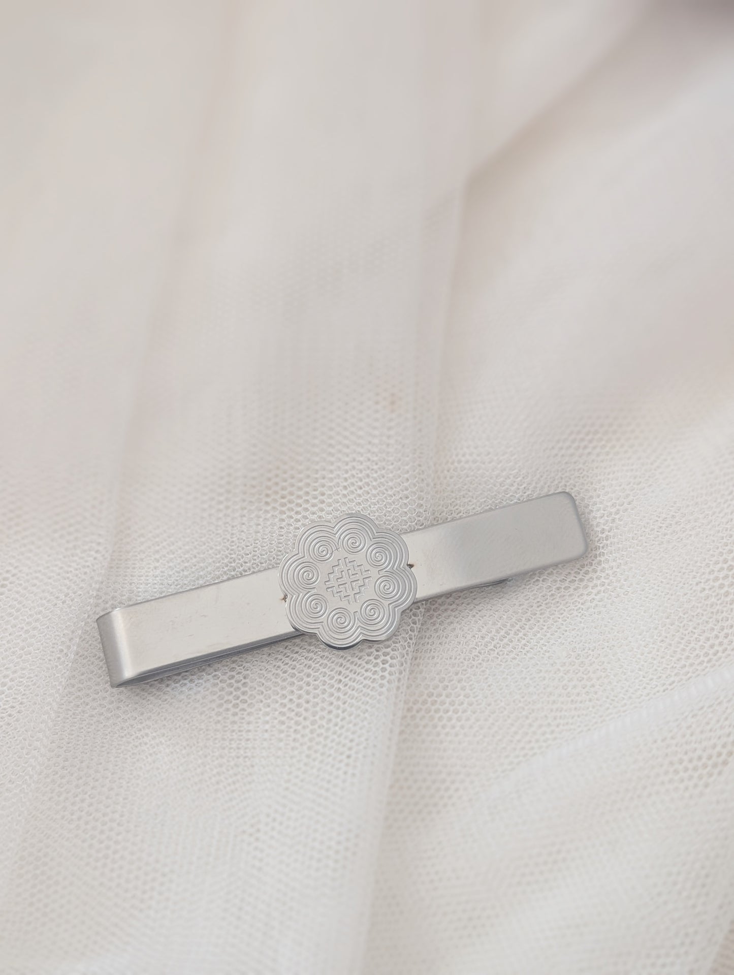 Silver Elephant Foot Men's Tie Clip