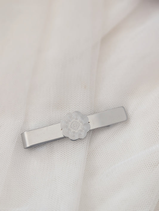 Silver Elephant Foot Men's Tie Clip