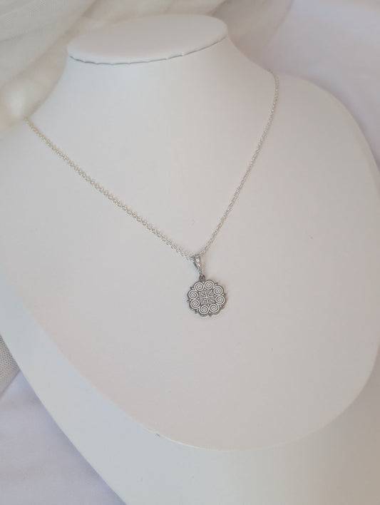 Silver Round Necklace