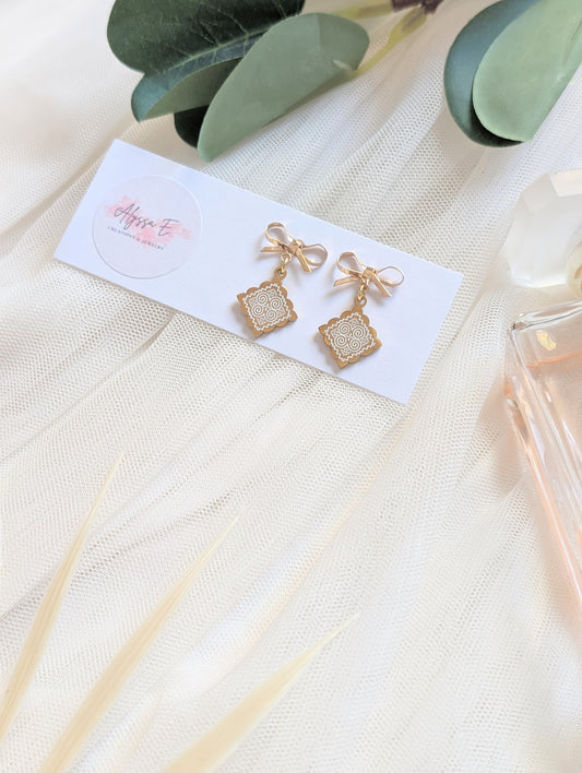 Diamond Bow Earrings