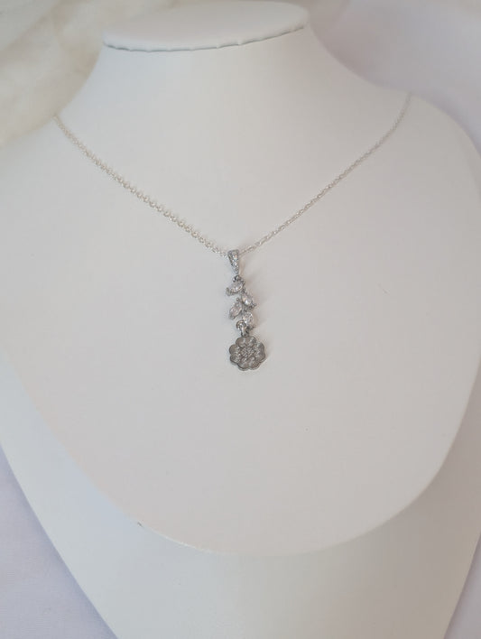 Silver Micro Timeless Cz Necklace