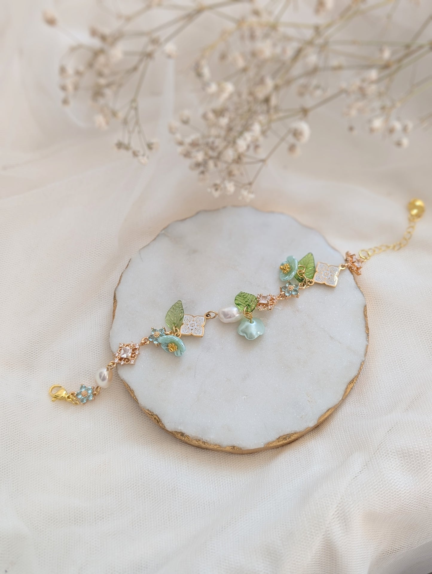 Garden Blue Floral Bracelet
