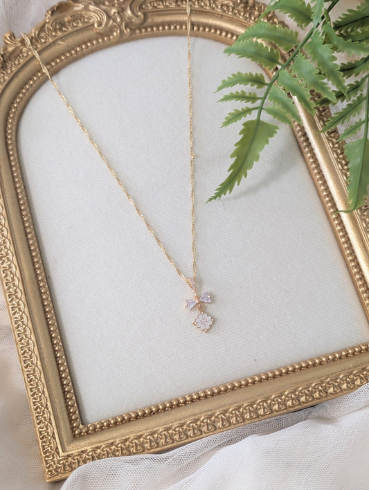 Dainty Micro Bow Necklace