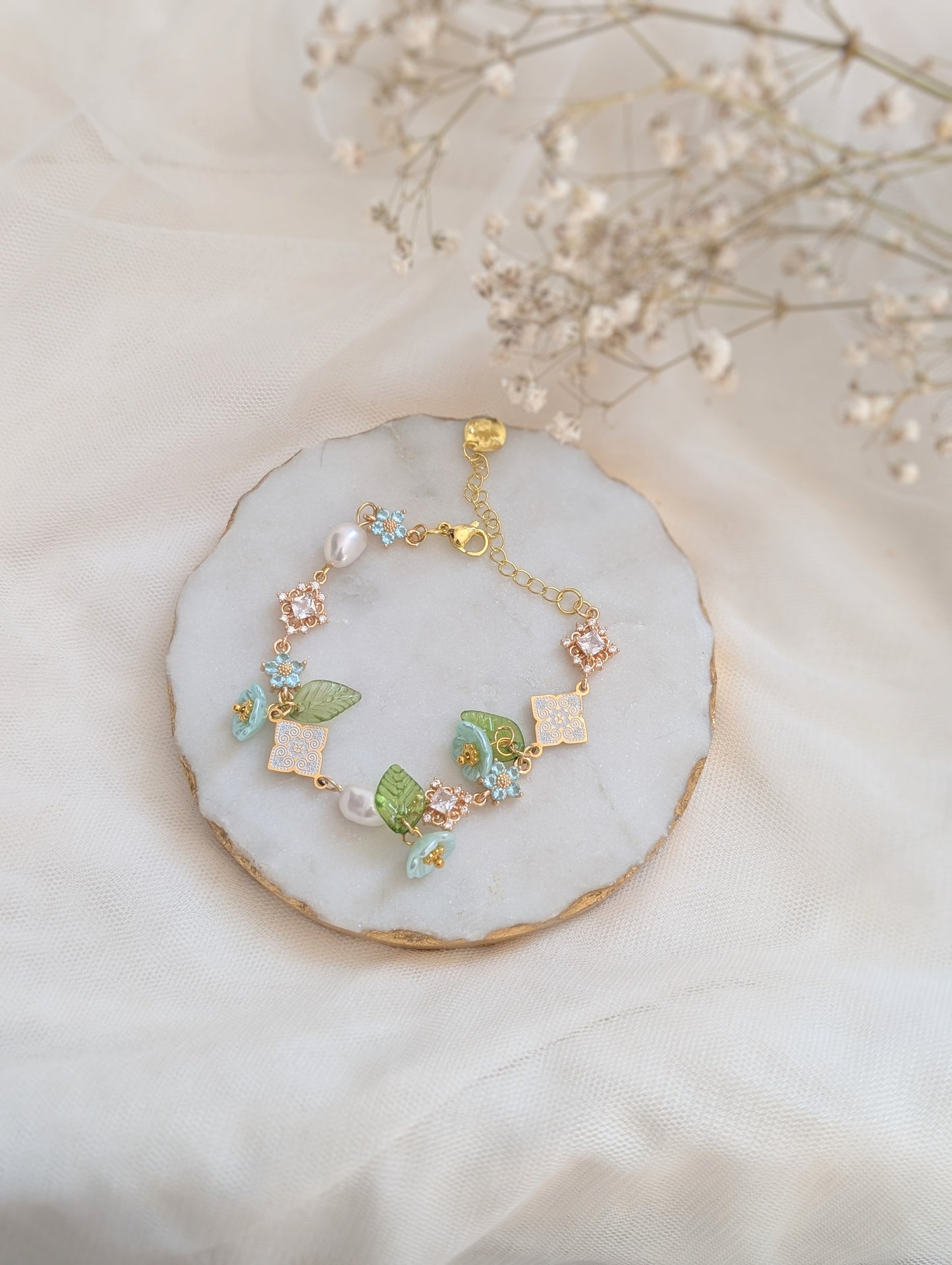 Garden Blue Floral Bracelet