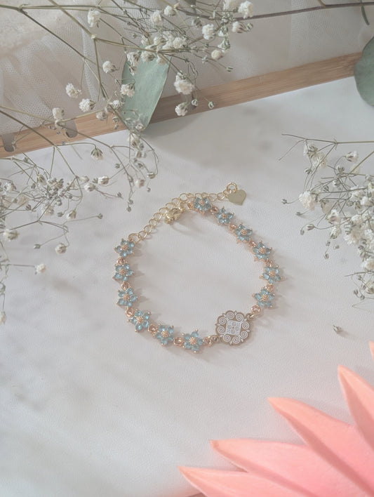 Sky Blue Flower Bracelet
